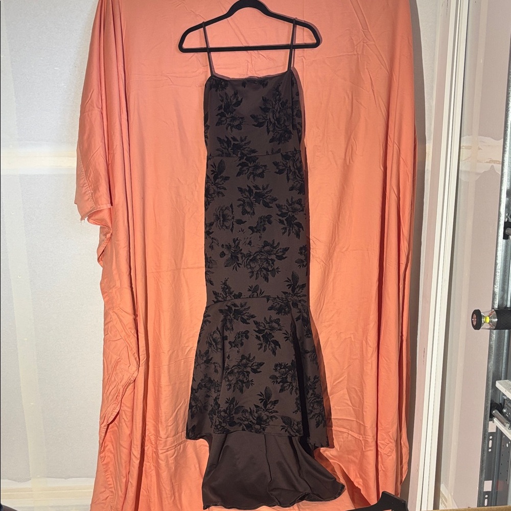 Windsor Strapless Black Floral Dress